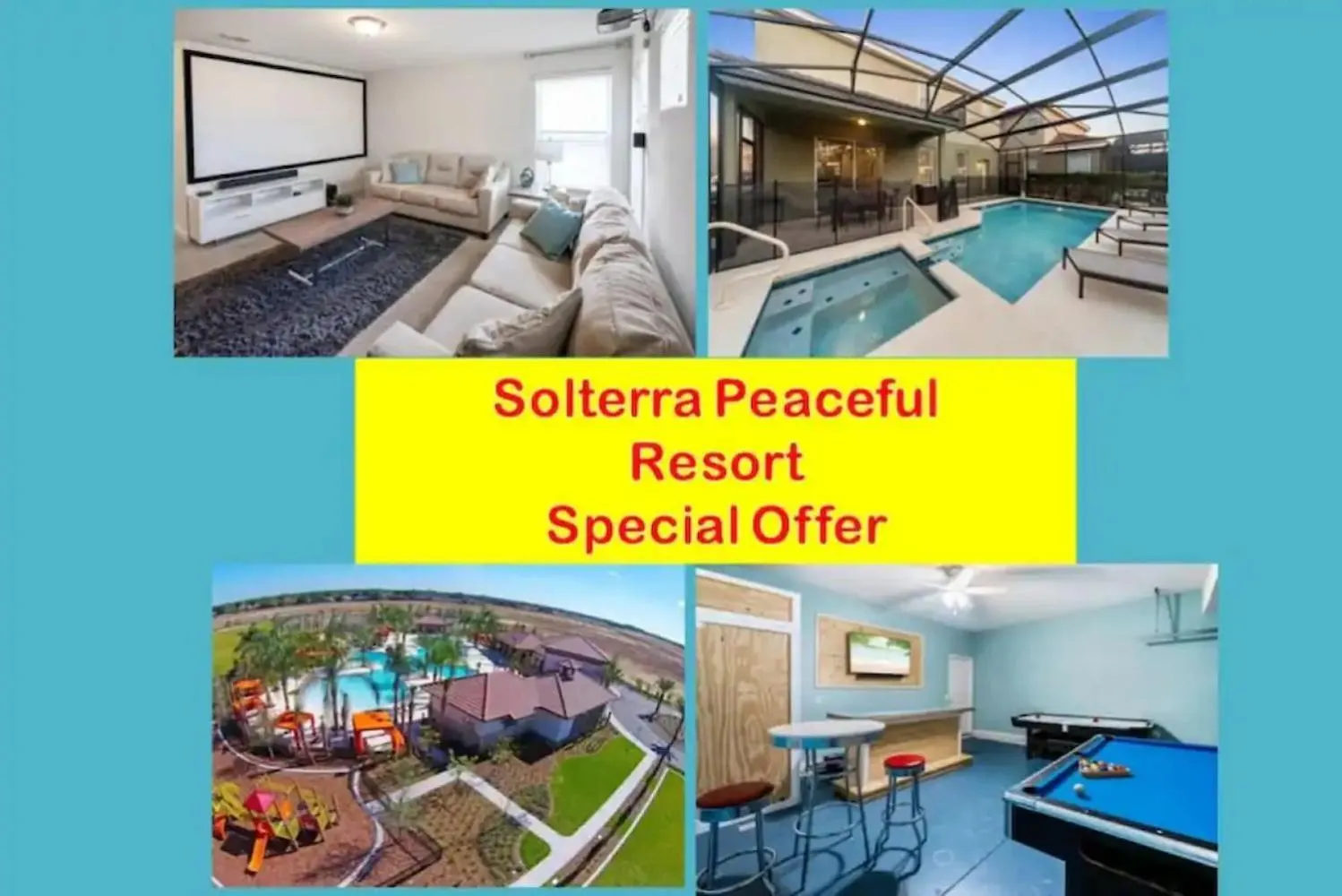 Sky Blue Peaceful Villa With Pool Near Disney Davenport